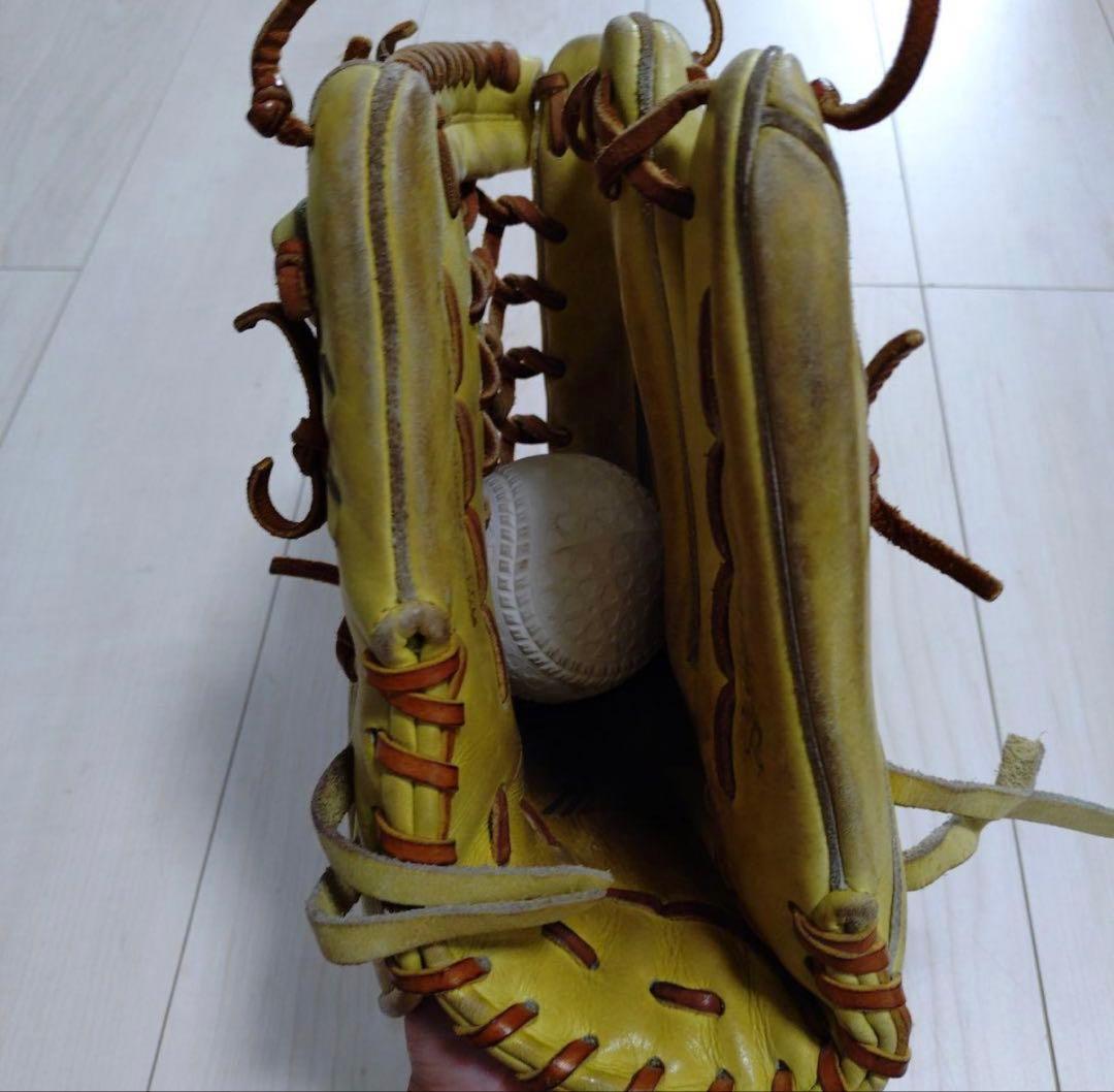 ミズノプロ 軟式グローブ イエロー