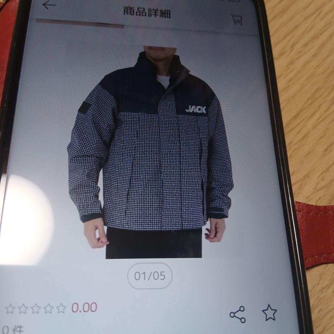 JACK BUNNY ネイビー チェック柄 ジャケット サイズ5 Lサイズ　新品