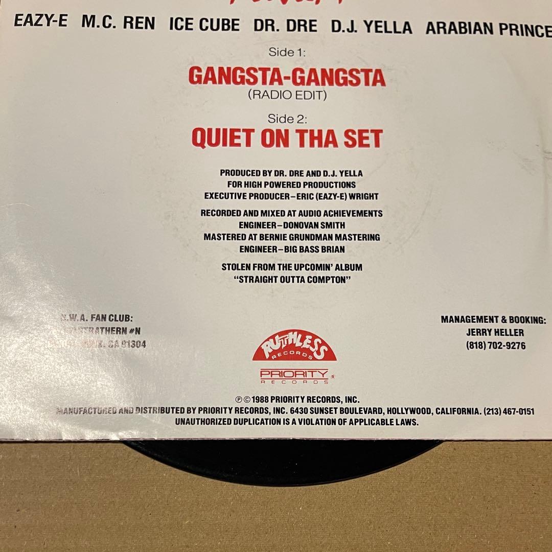 洋楽 RAP45 N.W.A / Gangsta Gangsta 7inch