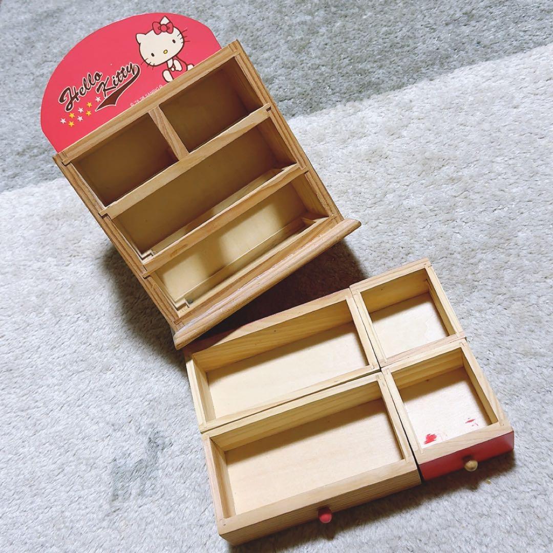 希少 レア ハローキティ ミニ棚 小物入れ レトロ 昭和 当時物 ミニチュア