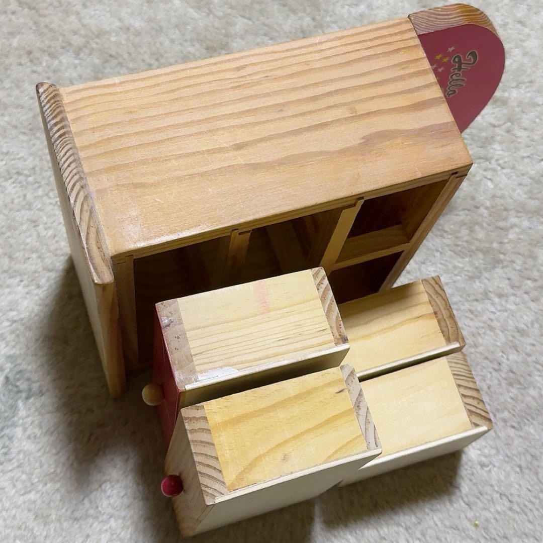 希少 レア ハローキティ ミニ棚 小物入れ レトロ 昭和 当時物 ミニチュア