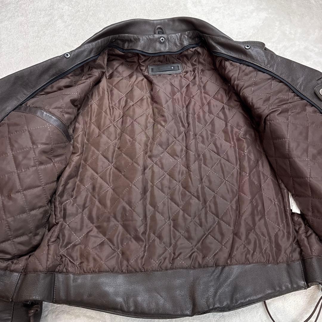 リューグーレザーズ　大きいサイズ　牛革レザーダブルライダースジャケット XL美品