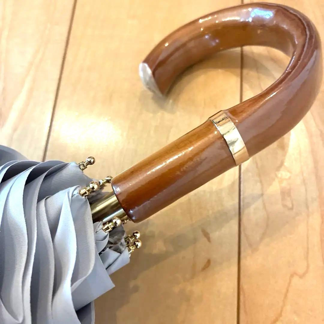 グレイシーのフリルたっぷり晴雨兼用日傘シルバーグレー