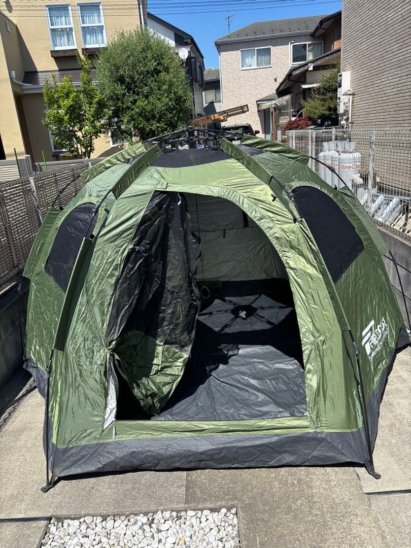 フィールドア FIELDOOR ワンタッチテント6 キャンプ テント 折り畳み