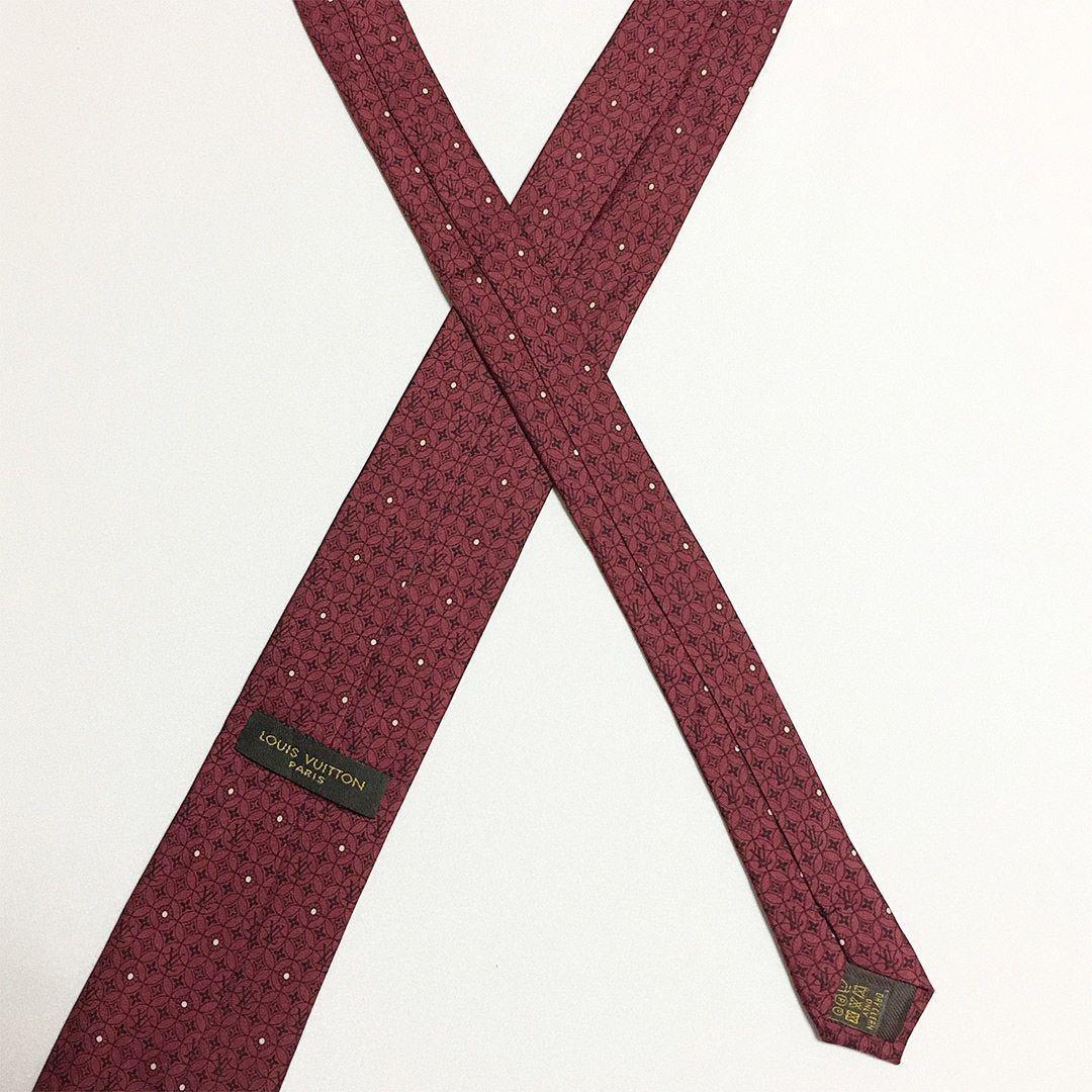 未使用級 ルイヴィトン Louis Vuitton ネクタイ LV柄 ドット