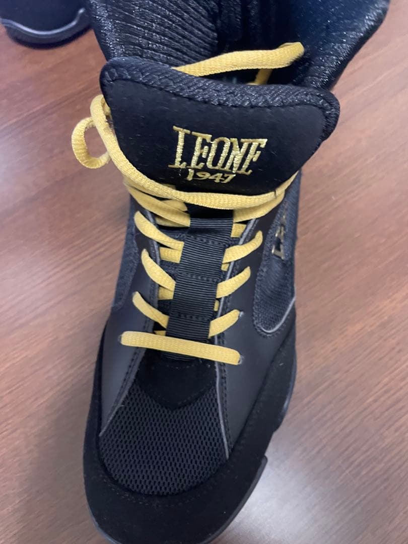 LEONE 1947 ボクシングシューズ ブラック/ゴールド