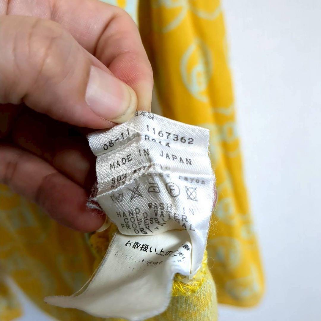 50017 パーリーゲイツ ハートGOLFロゴ総柄 ゴルフウェア 黄色 S 春