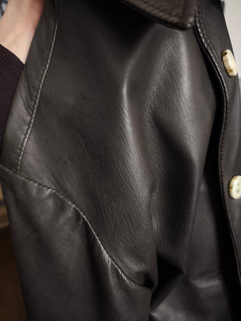 DEER HORN SMITH ディアスキン　鹿革　レザーシャツ　S