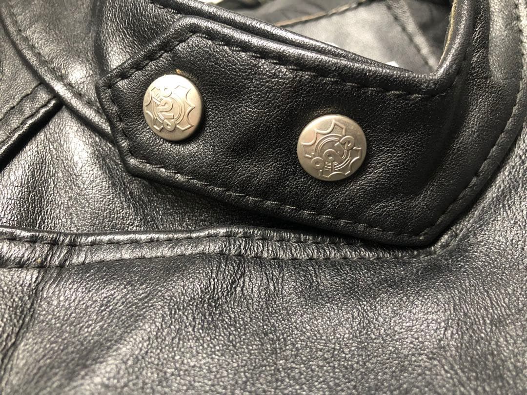 70s 80s MOTOMAN ヴィンテージシングルレザーライダースジャケット