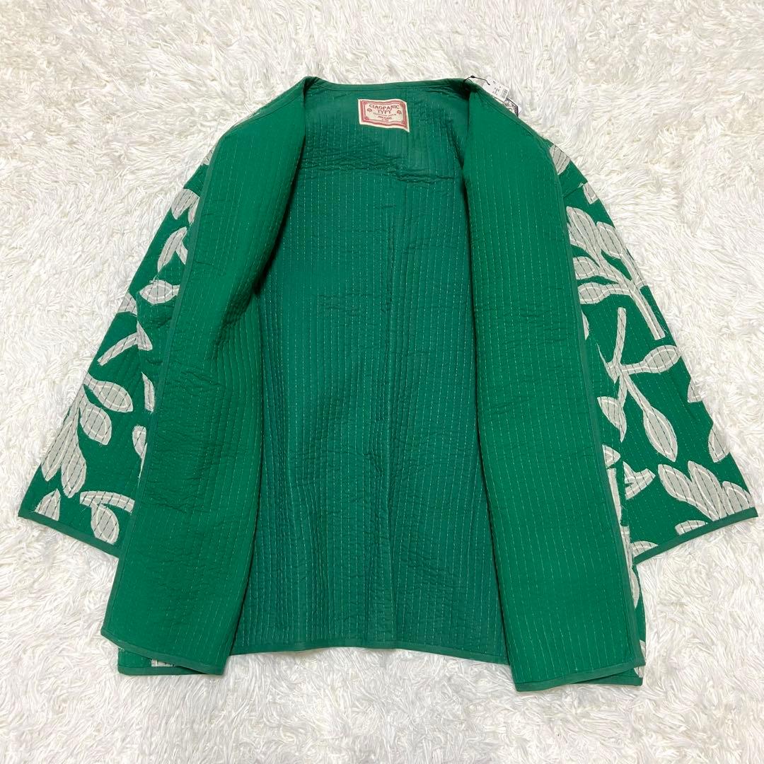 新品タグ　ciaopanic typy India 差し子刺繍ガウン　グリーン