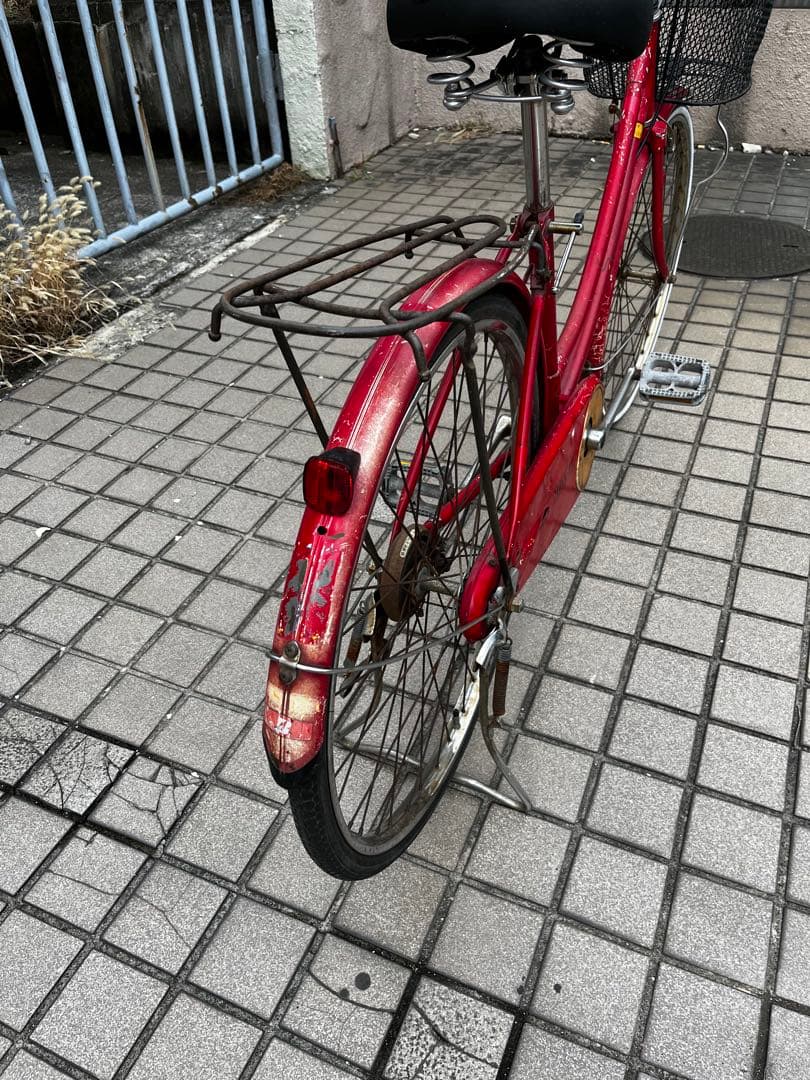 ブリヂストン BRIDGESTONE ママチャリ 赤