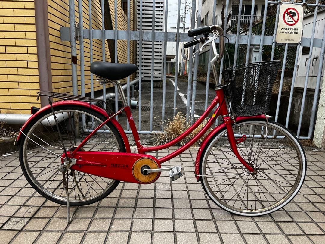 ブリヂストン BRIDGESTONE ママチャリ 赤