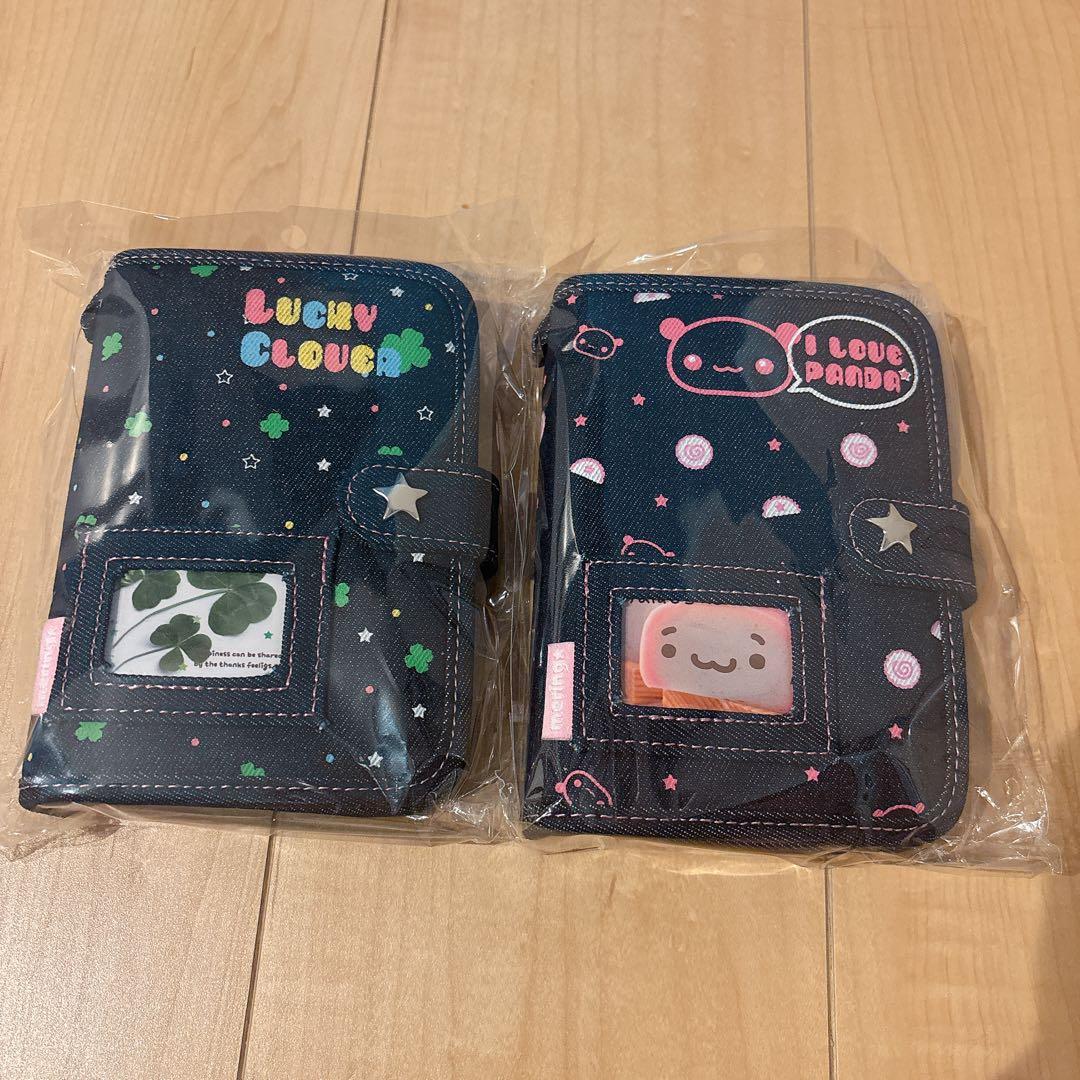 メリング　デニム　シール帳　パンダ　クローバー　新品　バインダー