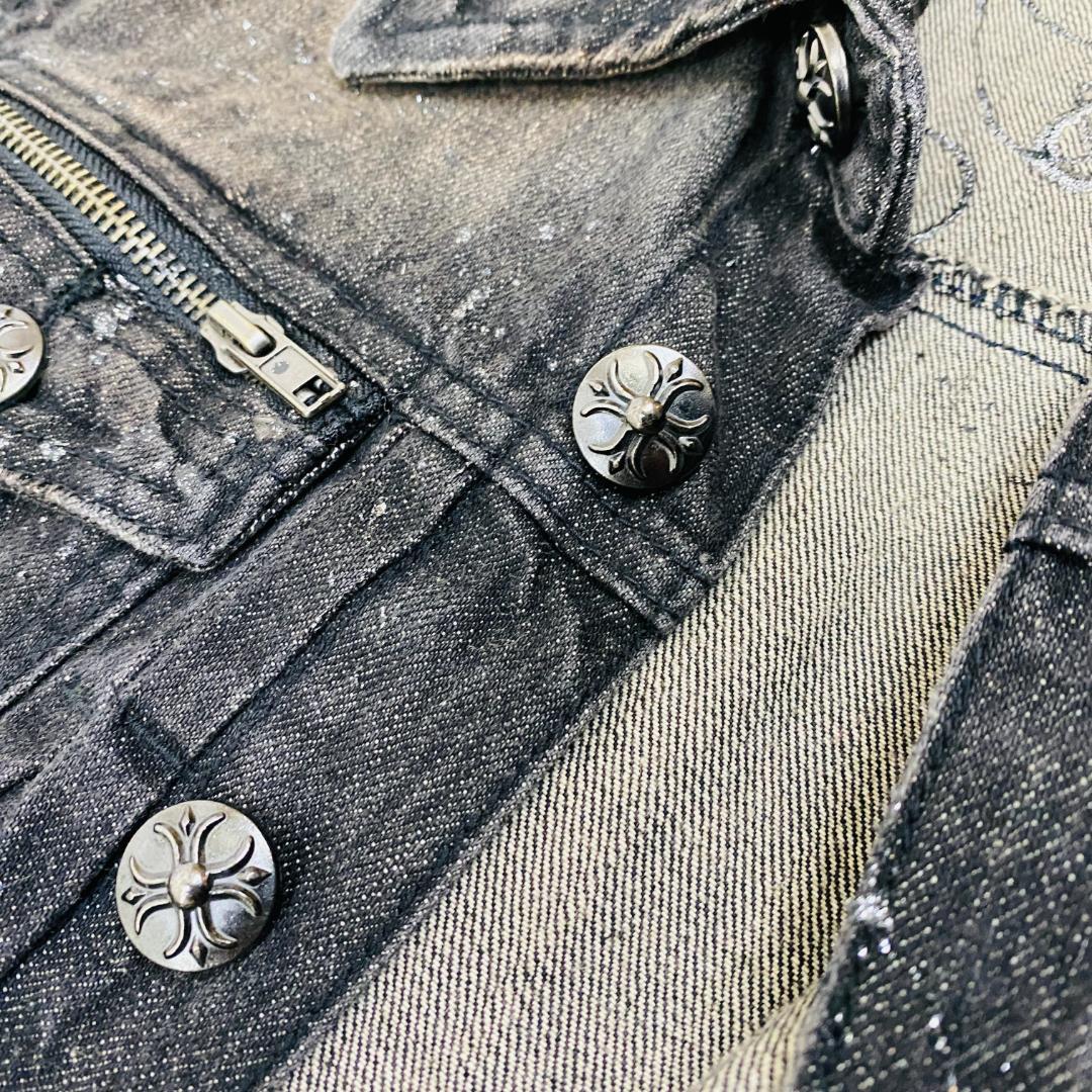 VICE FAIRY デニムジャケット Y2K グレー 42 0098-A