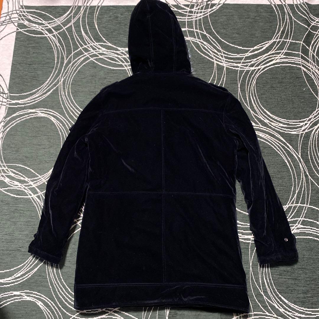 ジャケット・アウター Y2K Black velour fur long coat fireman