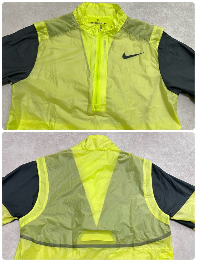 未使用級 Nike Golf 蛍光イエロー ジャケット M ウインドジャケット