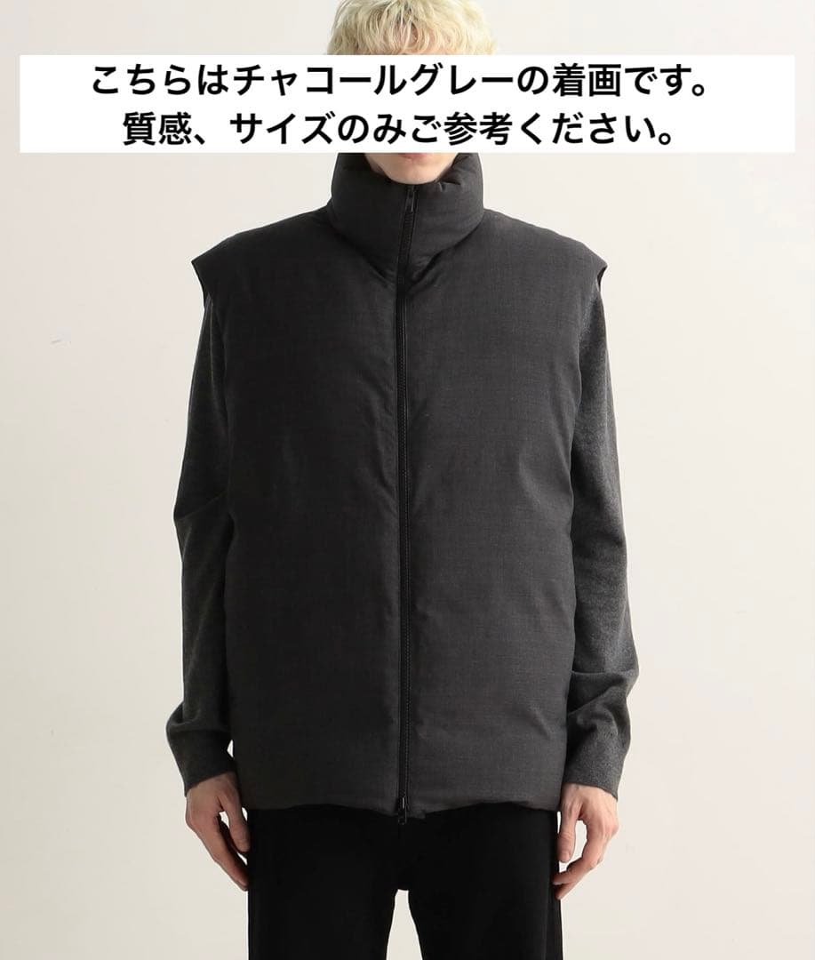 【EDITION】ダウンベストウールトロピカル ジップベスト ブラックSサイズ