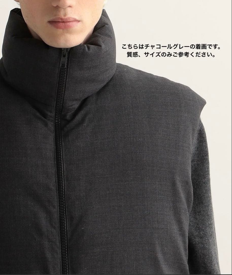 【EDITION】ダウンベストウールトロピカル ジップベスト ブラックSサイズ