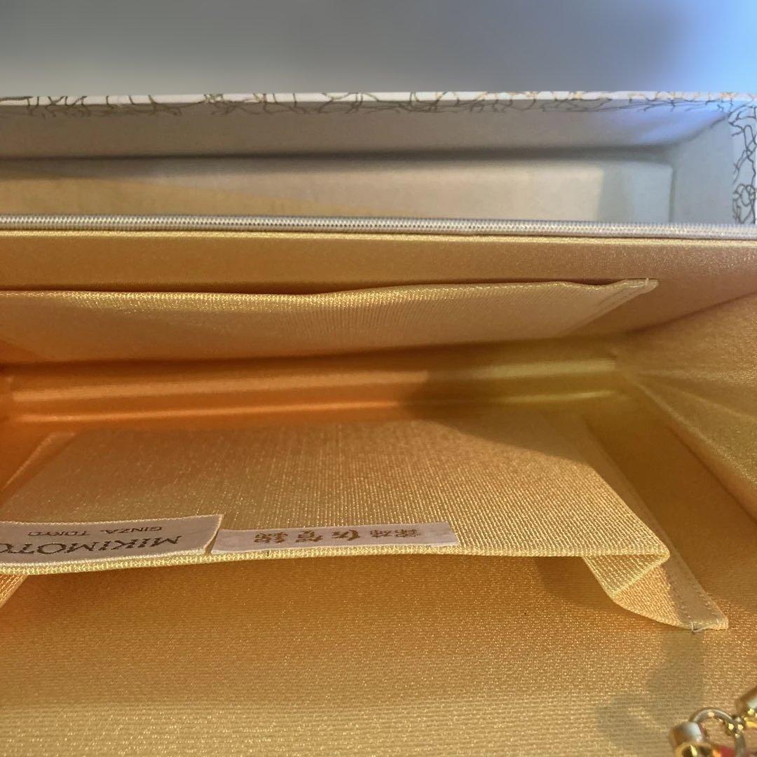 ミキモト　佐賀錦　ゴールドクラッチバッグ
