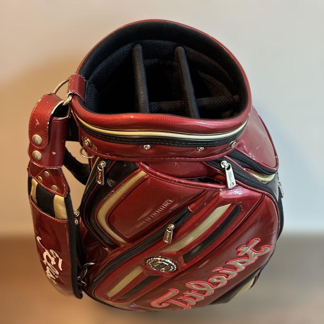 Titleist 赤 キャディバッグ フード付き（限定品、アスリートモデル）