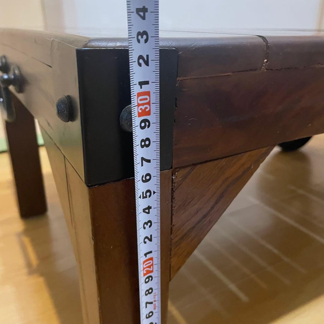 ヴィンテージ仕様 トロリーテーブル センターテーブル インダストリアル 滑車