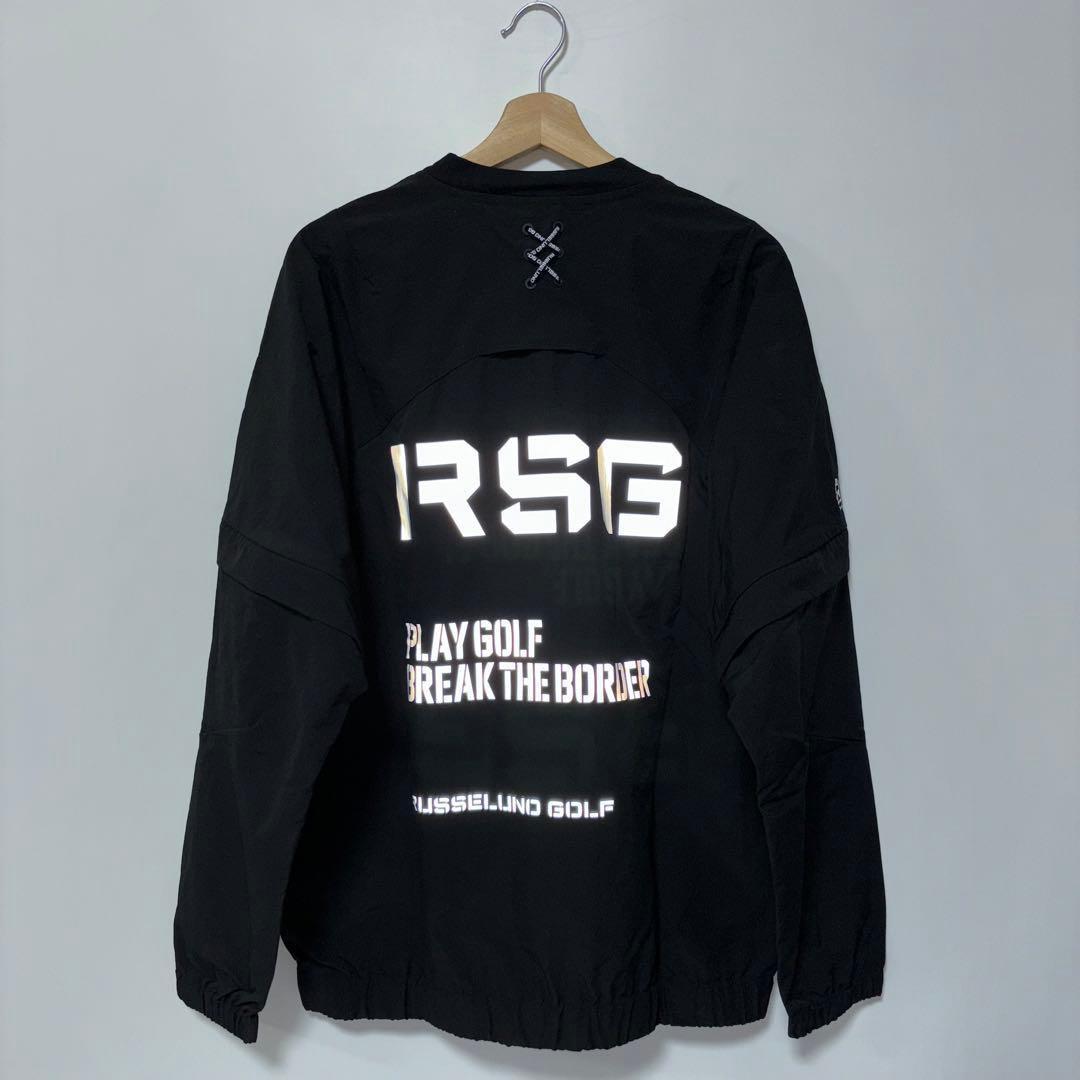 ラッセルノ ゴルフ RSGロゴ 2Way プルオーバー ブルゾン ブラック L
