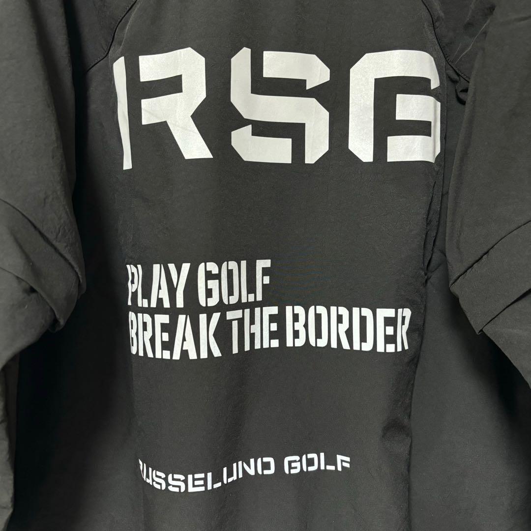 ラッセルノ ゴルフ RSGロゴ 2Way プルオーバー ブルゾン ブラック L