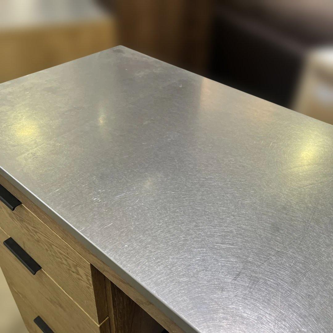 【unico】キッチンボード◇ ADDAY◆ステンレス天板◇レンジ台