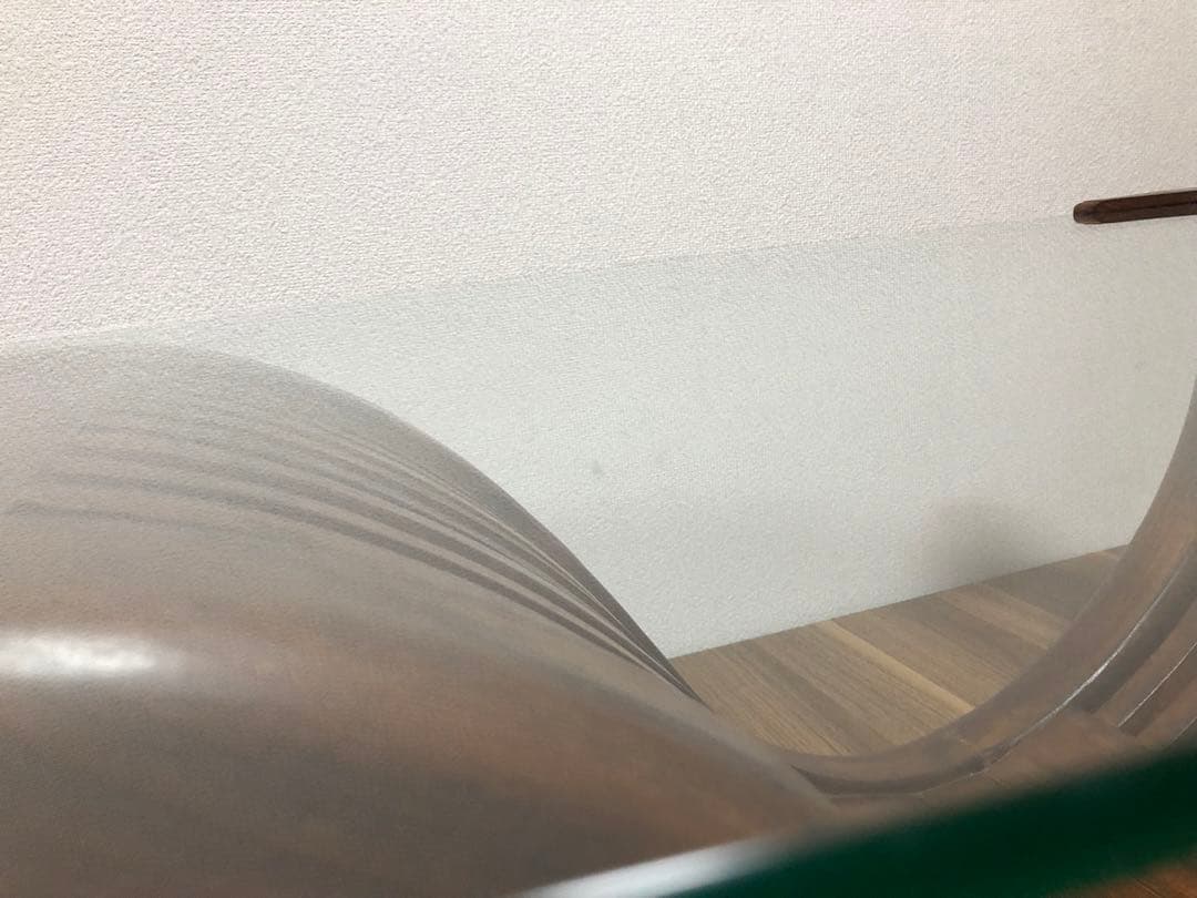 インドネシア家具 波型デザイン 木製ガラステーブル