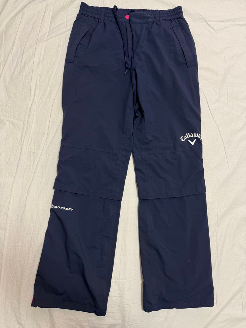 キャロウェイゴルフ　レインウェア　上下セット　レディース　紺　M 　巾着袋付