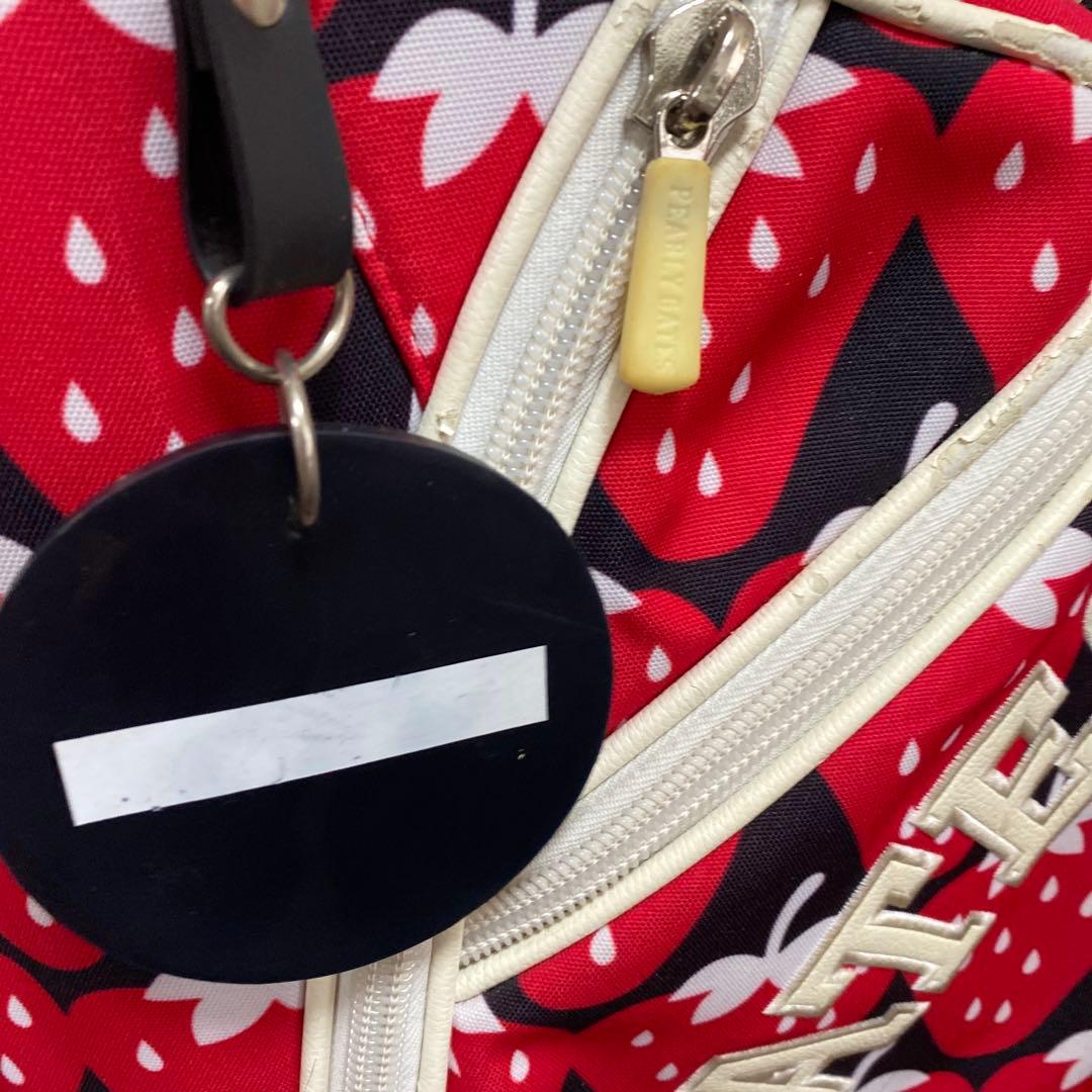 パーリーゲイツイチゴ柄♡キャディバッグ、ヘッドカバー4点