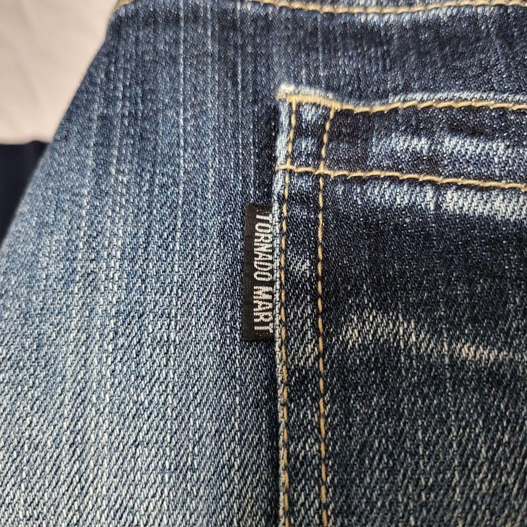 超美品☆TORNADO MARTヒゲ スキニー ダークブルーお兄系Lサイズ