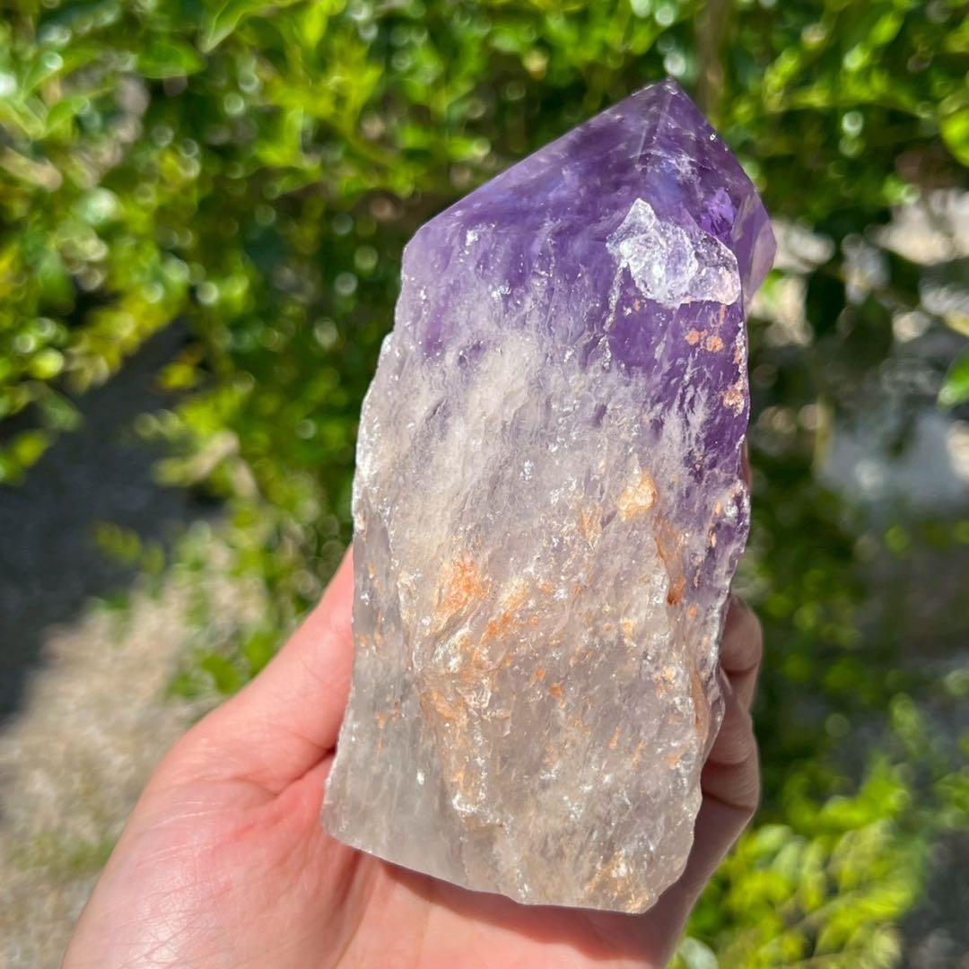 ✮超レア✮極上別格品✮ボリビア産 ファントム アメジスト 六角柱 天然石 原石