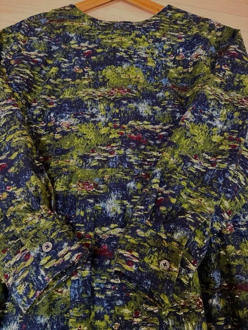 ★ぷぴっつさま専用★ モネ　睡蓮ワンピース フェリシモ ワンピース　L 麻綿