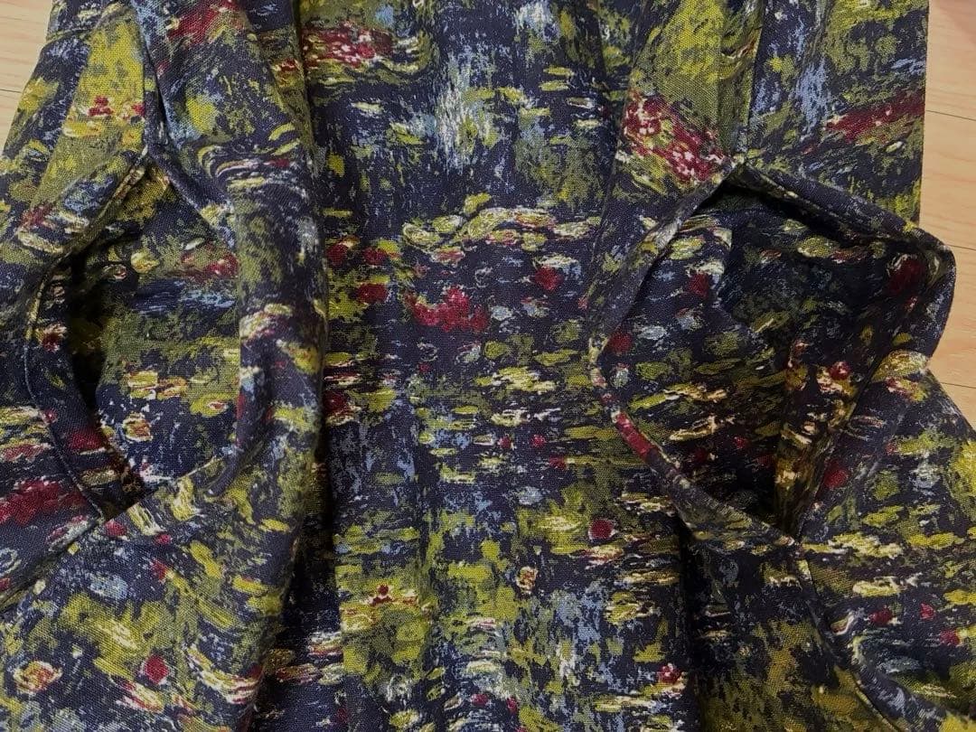 ★ぷぴっつさま専用★ モネ　睡蓮ワンピース フェリシモ ワンピース　L 麻綿