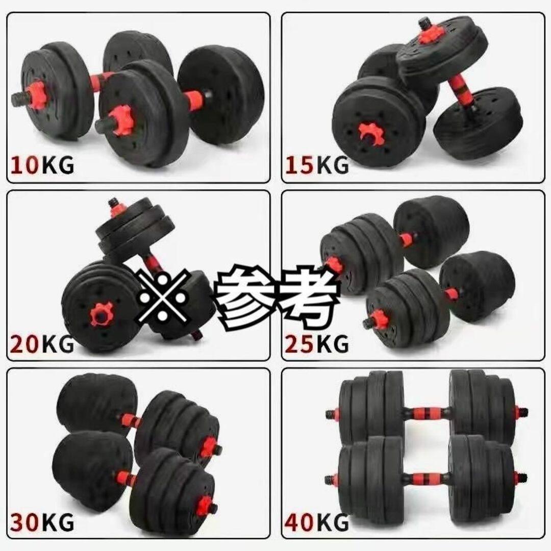 計40kg／バーベルにもなるダンベル 可変式プレート｜20kg×2個セットa4