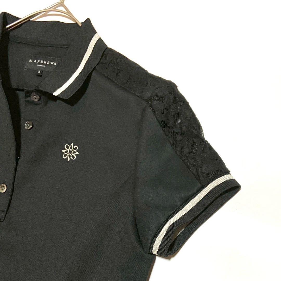 美品 セントアンドリュース ゴルフウェア ワンピース レース ブラック S