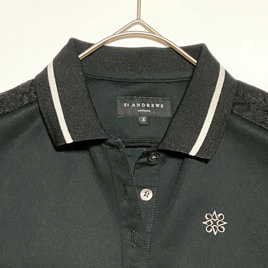美品 セントアンドリュース ゴルフウェア ワンピース レース ブラック S