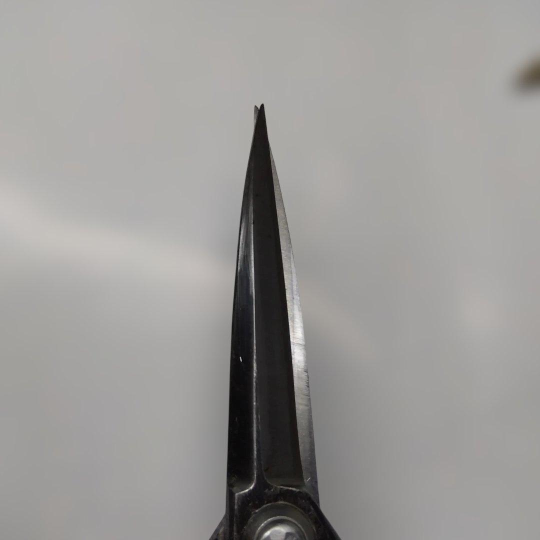 盆栽植木鋏　刃長面取り座グリ　青紙　全長225㍉位　刃渡り90㍉位