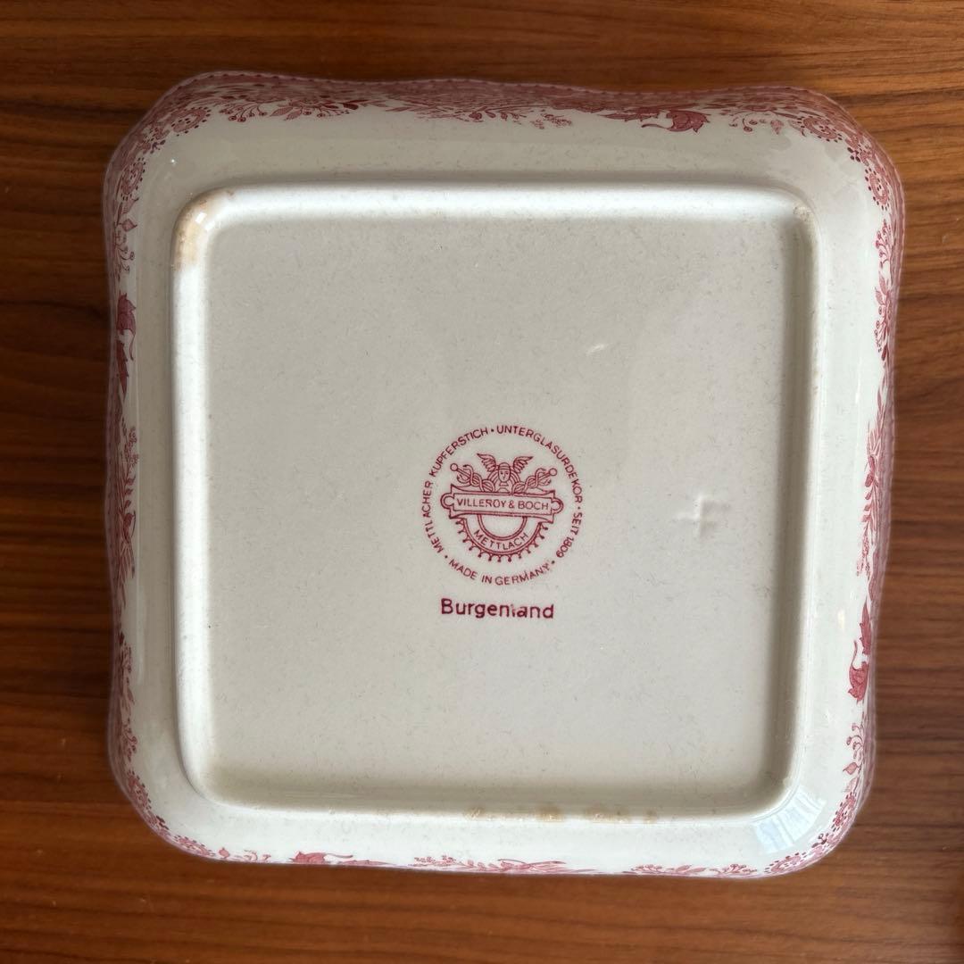 ビレロイ＆ボッホ Burgenland 大スクエアボウル ドイツ製 アンティーク