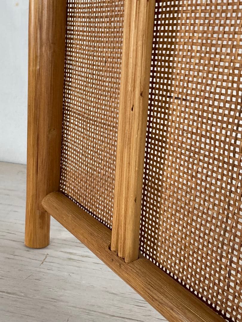 ラタン製の衝立 / 間仕切り 籐 昭和レトロ