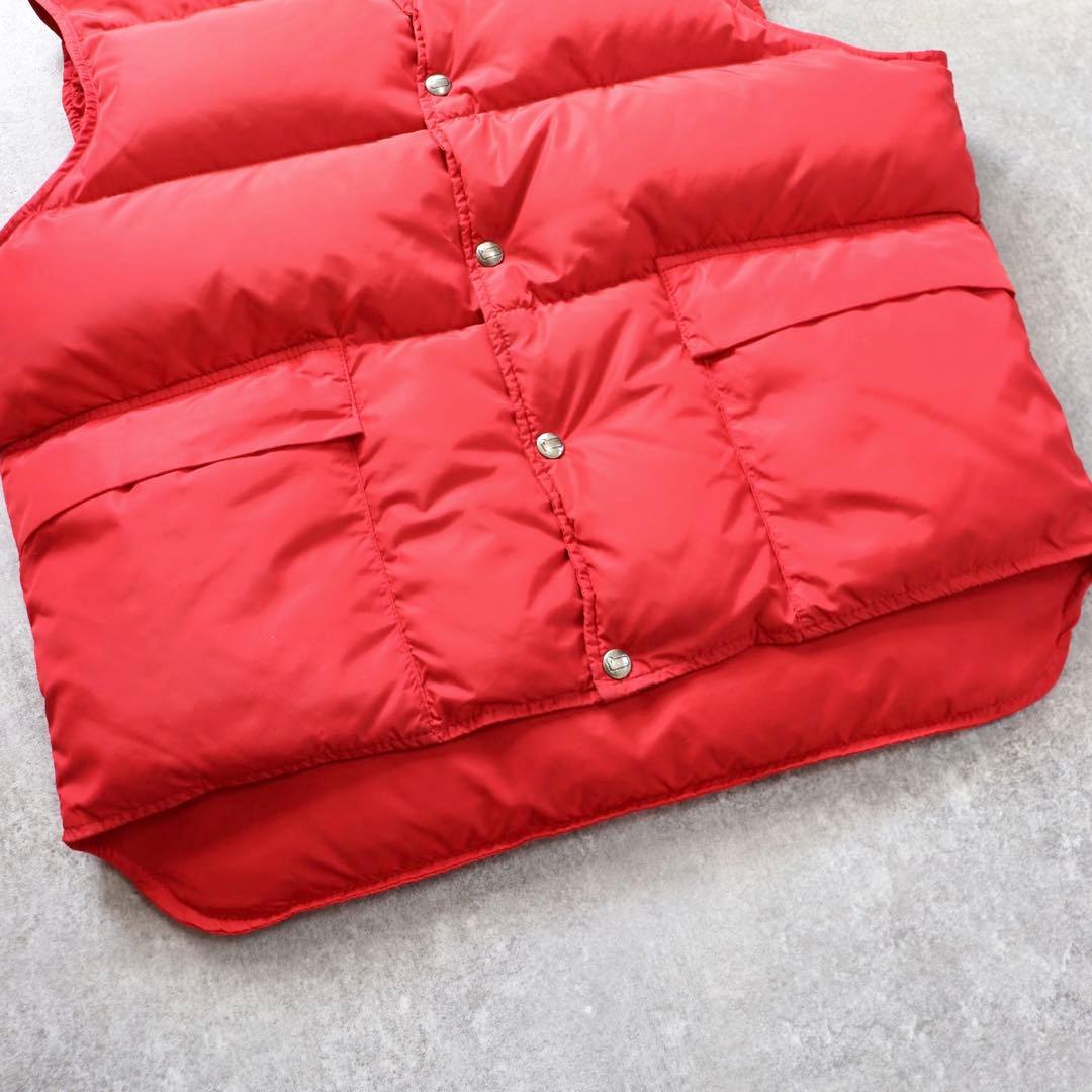 USA製 80s Woolrich ウールリッチ ダウンベスト レッド 赤 L