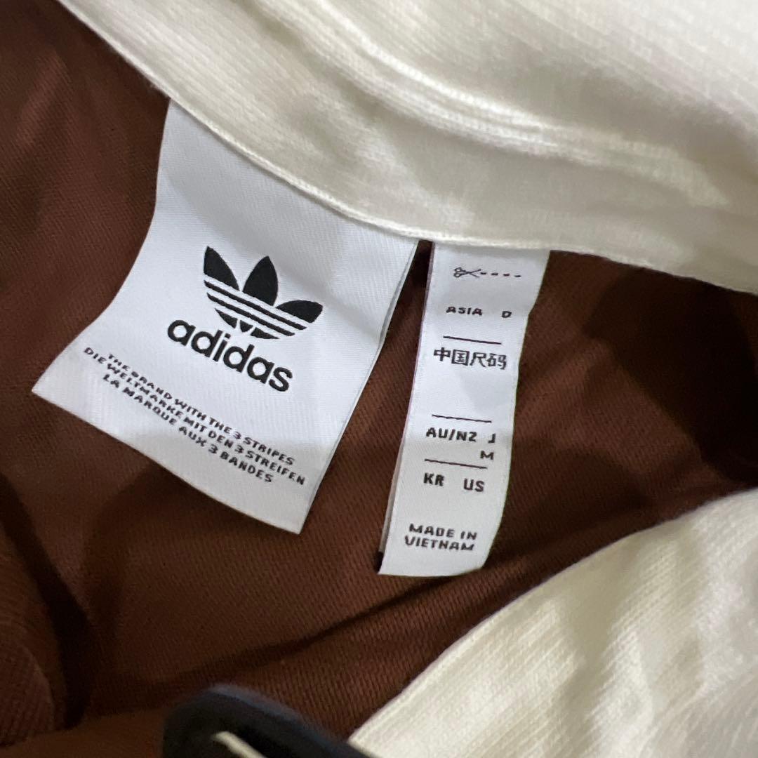 値下げ中‼️アディカラーラグビーポロシャツ　M 茶色アディダス