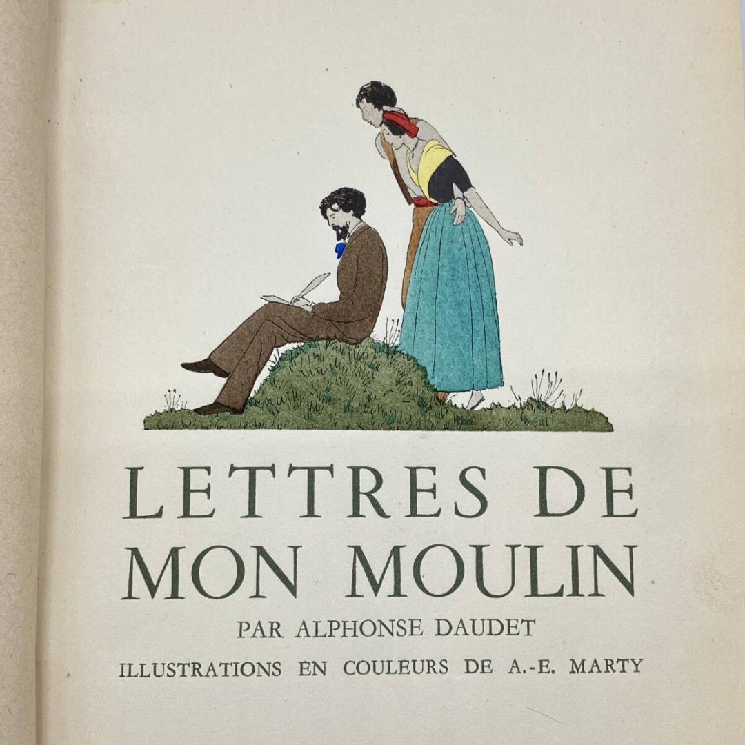 美革装丁　挿絵本　A.E.マルティ　風車小屋便り　1947年 フランス語　限定