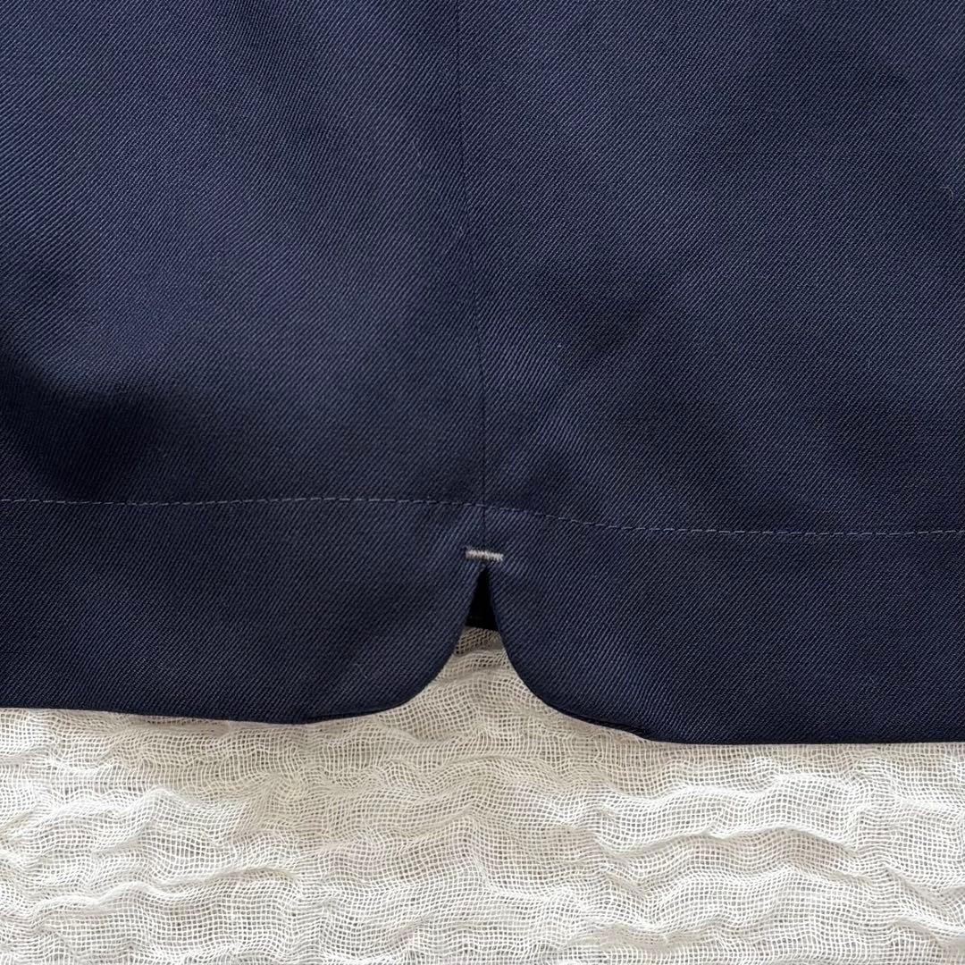 【nop de nod 】ギャバジャケット　丸襟　濃紺　M