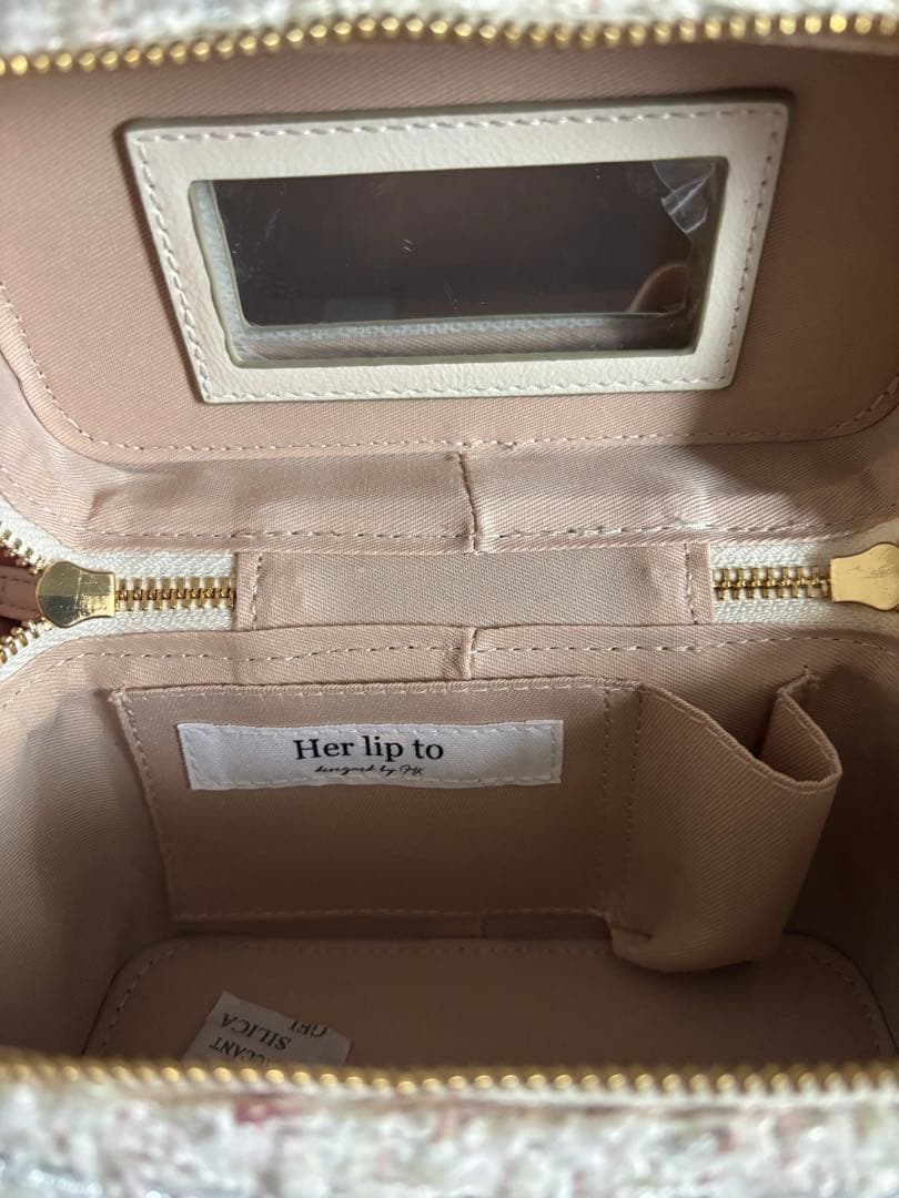 バッグ herlipto Tweed Crystal Vanity Bag