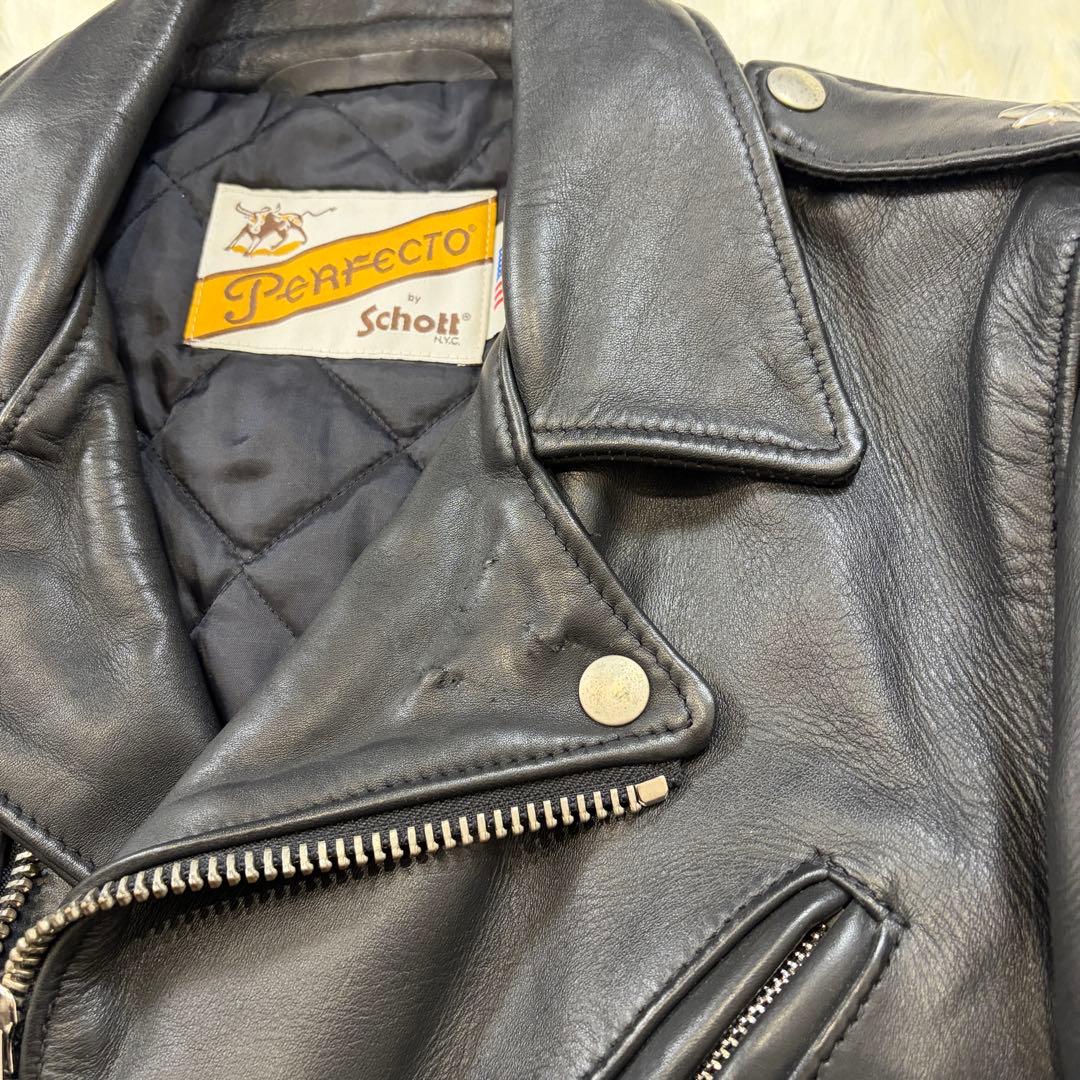 【美品】現行 ショット 613UST ワンスター ダブルライダース 36 黒