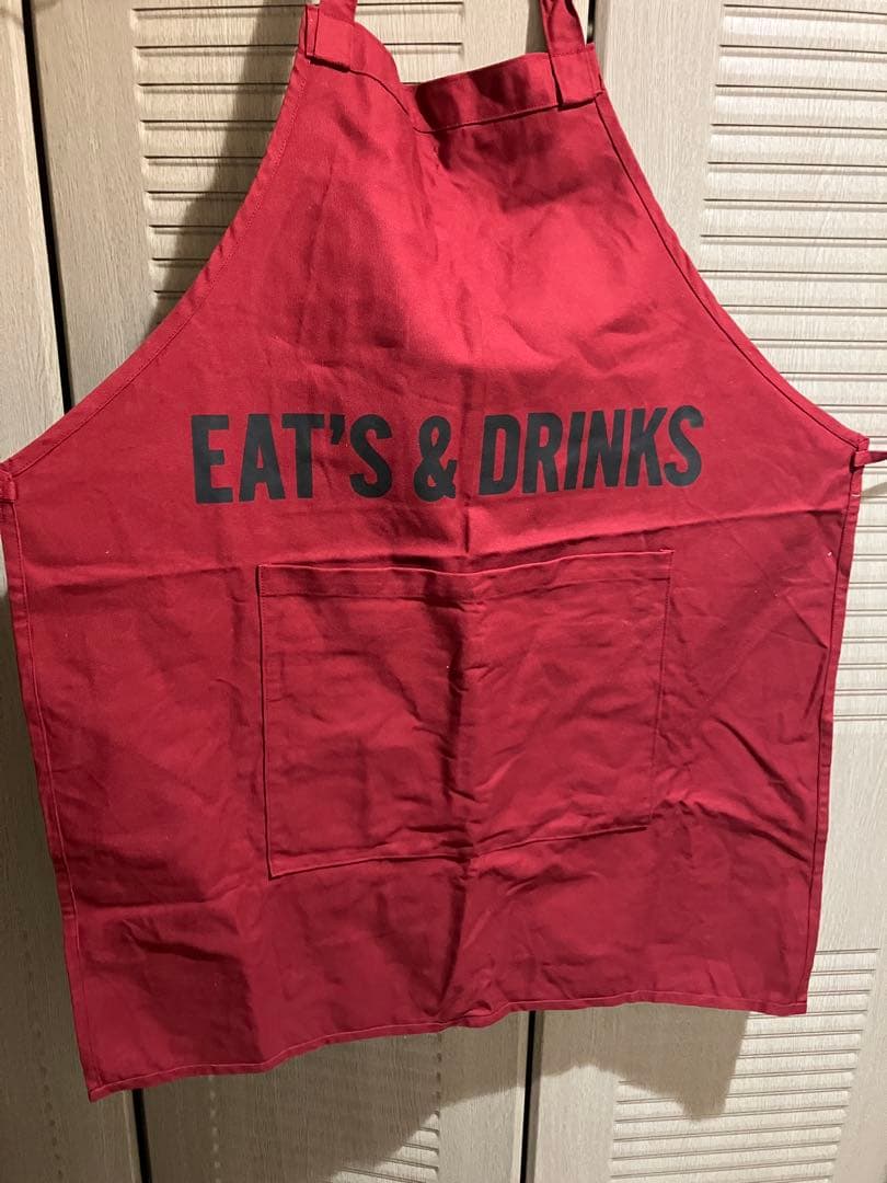 dresssen リバーシブルエプロン ワインレッド　HOLIDAY 缶バッジ付