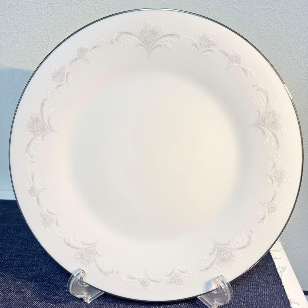 【希少】ノリタケ カサブランカ 6842 ディナー皿 27cm 8枚セット 銀彩