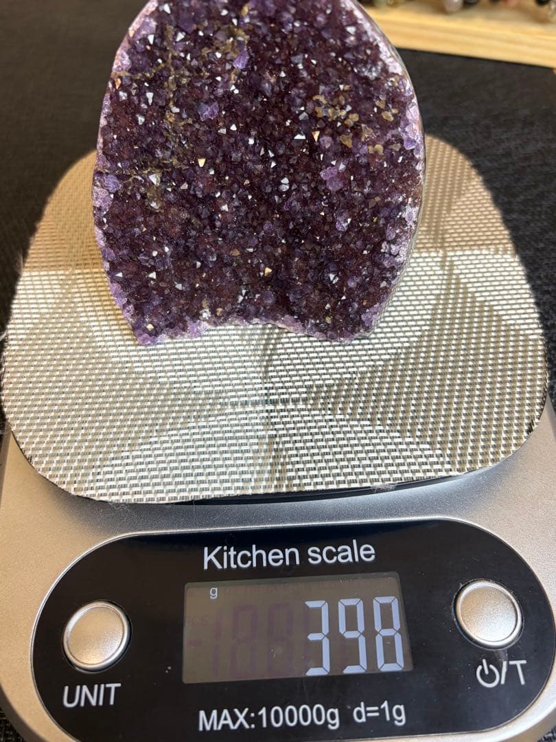 極濃紫 ウルグアイ産 アメジストドーム 398g 高品質 原石 1119